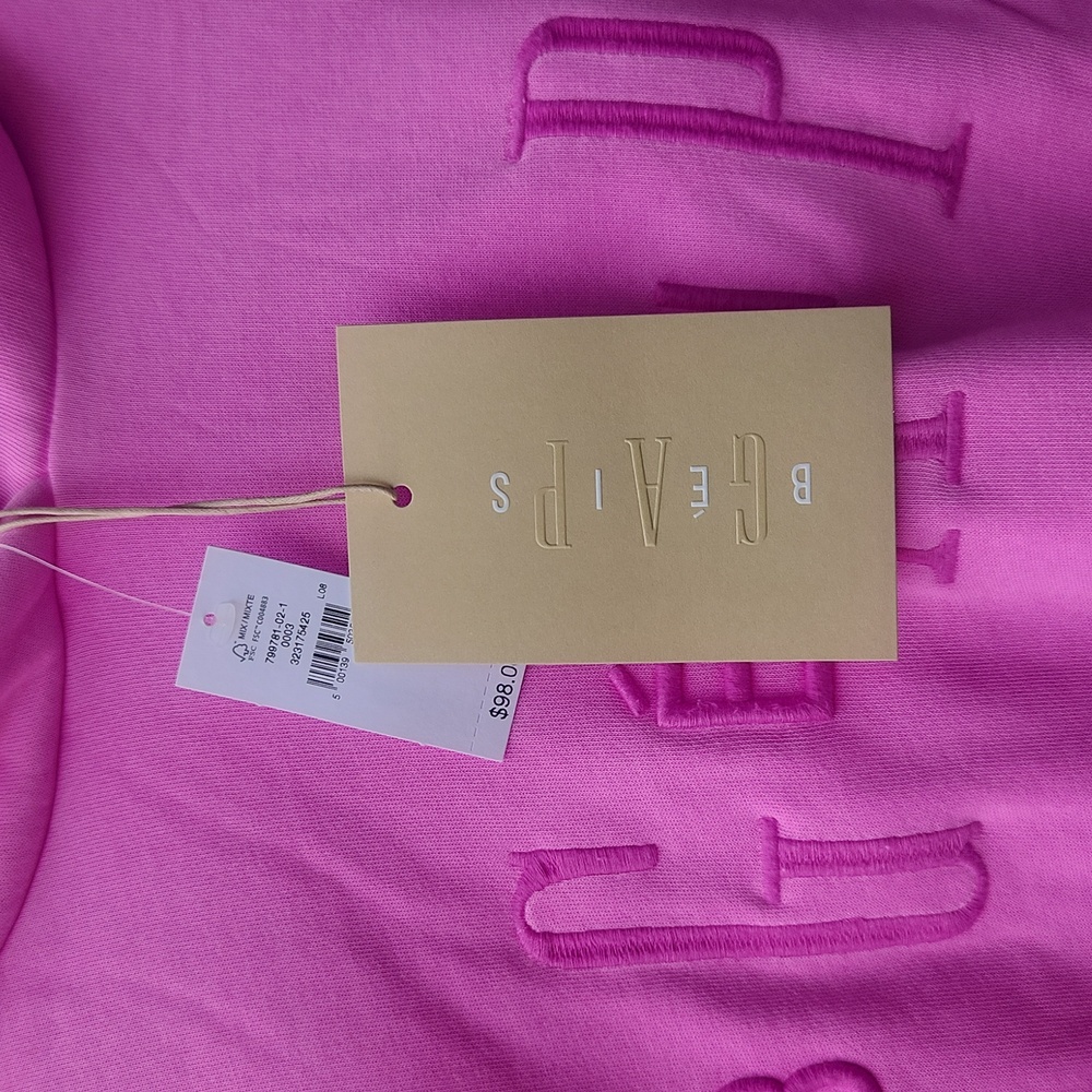 GAP Neon Pink Cropped Hoodie - Picture 7 of 12
